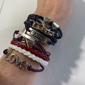 Faith and love cross bracelets